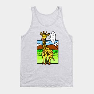 Funny cartoon giraffe Tank Top